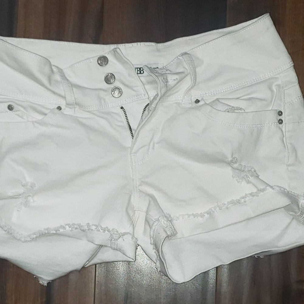 White YMI WBB shorts